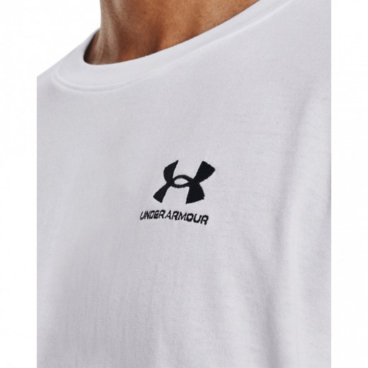 Męski t-shirt z nadrukiem Under Armour UA LOGO EMB HEAVYWEIGHT SS - biały Under Armour M Sportstylestory.com