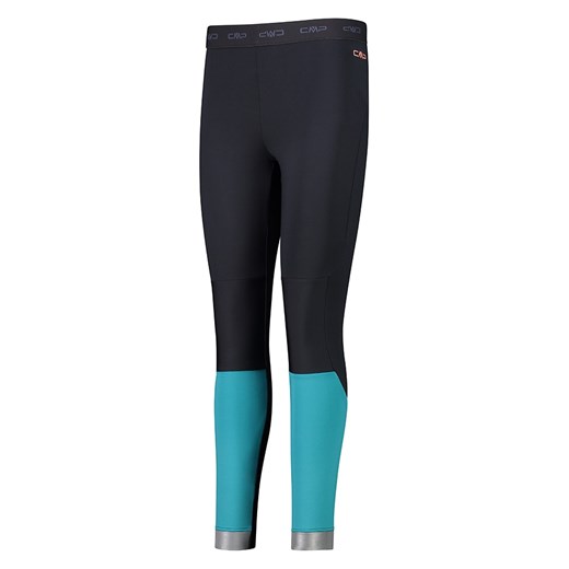 Legginsy w kolorze czarno-turkusowym do biegania 38 wyprzedaż Limango Polska