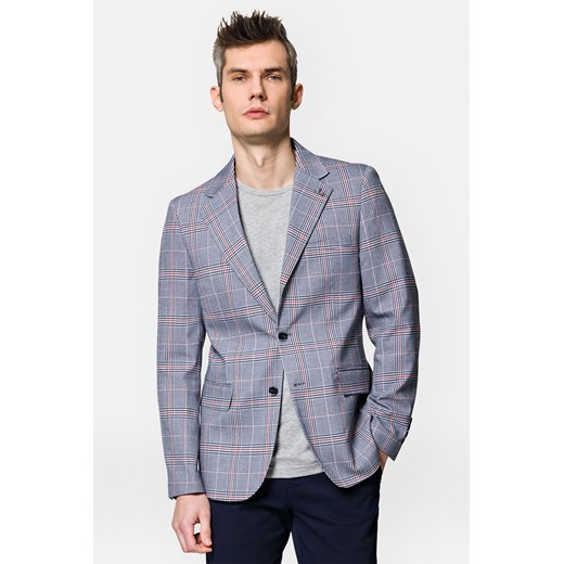 Marynarka Szara w Kratę Tartan Virden Lancerto 50 Lancerto S.A.