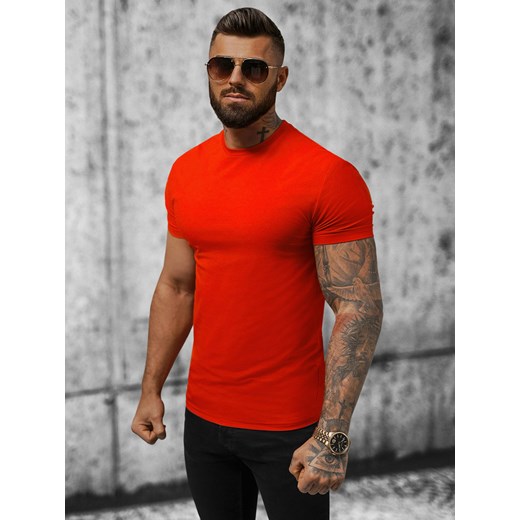 T-shirt męski slim fit czerwony OZONEE NB/MT3001 ze sklepu ozonee.pl w kategorii T-shirty męskie - zdjęcie 152203950