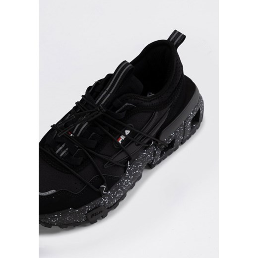Buty sportowe damskie czarne Fila sneakersy na platformie wiązane 
