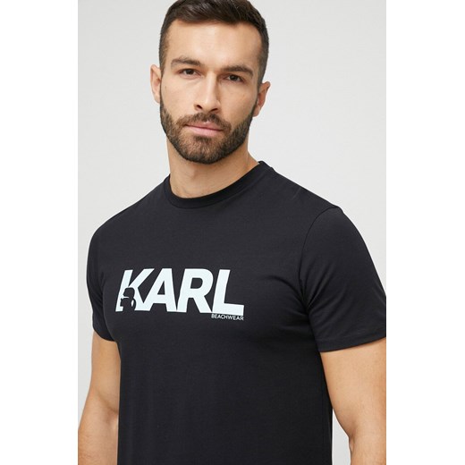 Karl Lagerfeld t-shirt bawełniany kolor czarny z nadrukiem Karl Lagerfeld M ANSWEAR.com
