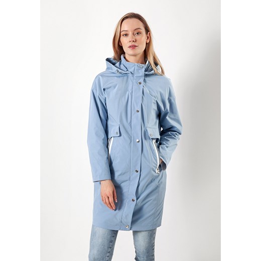 Niebieska kurtka przeciwdeszczowa ze sklepu Molton w kategorii Parki damskie - zdjęcie 152233222
