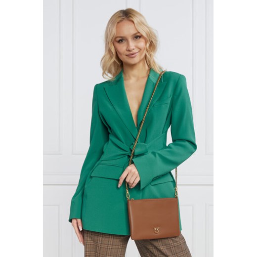 Pinko Skórzana kopertówka FLAT CLASSIC VITELLO SETA Pinko Uniwersalny Gomez Fashion Store