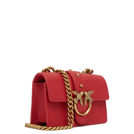 Pinko Skórzana torebka na ramię MICRO LOVE BAG ICON SIMPLY Pinko Uniwersalny Gomez Fashion Store