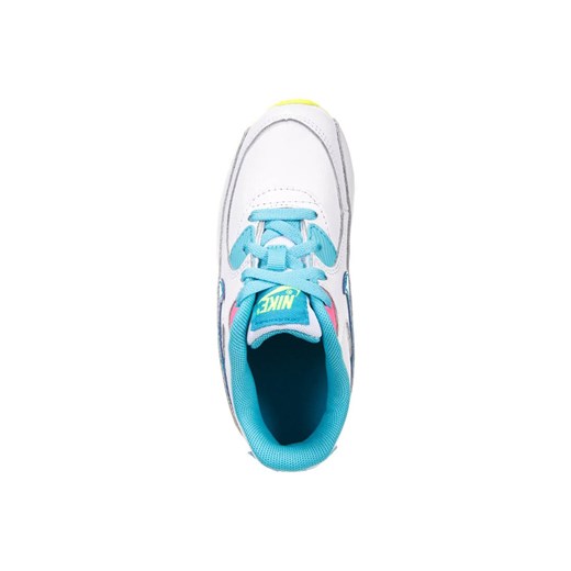 Nike Sportswear AIR MAX 90 Tenisówki i Trampki white/blue lagoon/volt/clearwater zalando turkusowy okrągłe