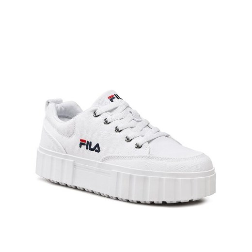 Buty sportowe damskie białe Fila sneakersy casualowe na wiosnę na platformie 