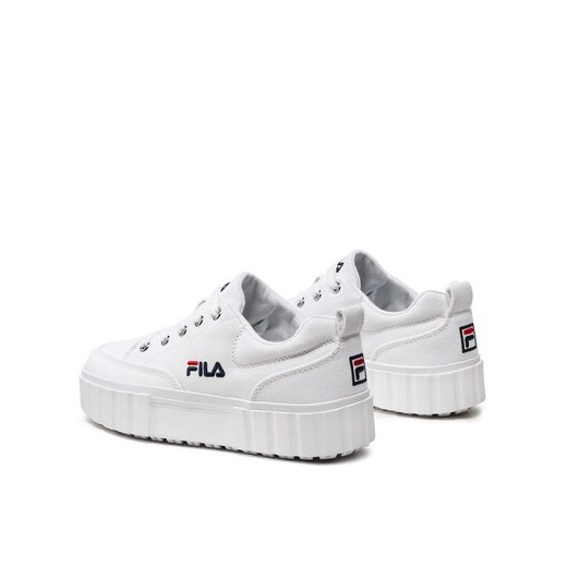 Fila buty sportowe damskie sneakersy białe na platformie casualowe sznurowane 