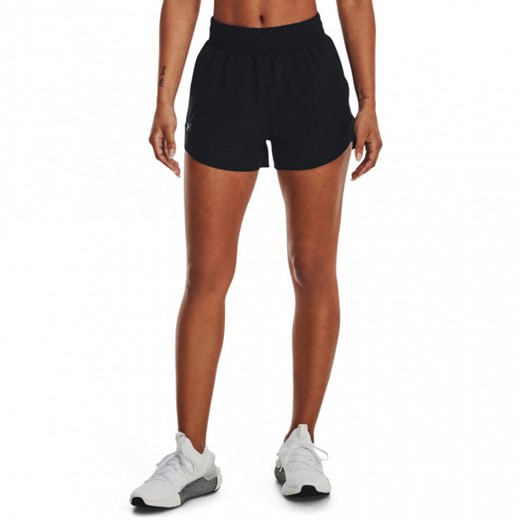 Damskie spodenki treningowe Under Armour Flex Woven Short 3in - czarne ze sklepu Sportstylestory.com w kategorii Szorty - zdjęcie 152293673