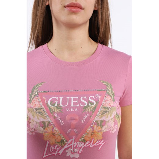 GUESS JEANS T-shirt TRIANGLE FLOWERS | Regular Fit XS Gomez Fashion Store