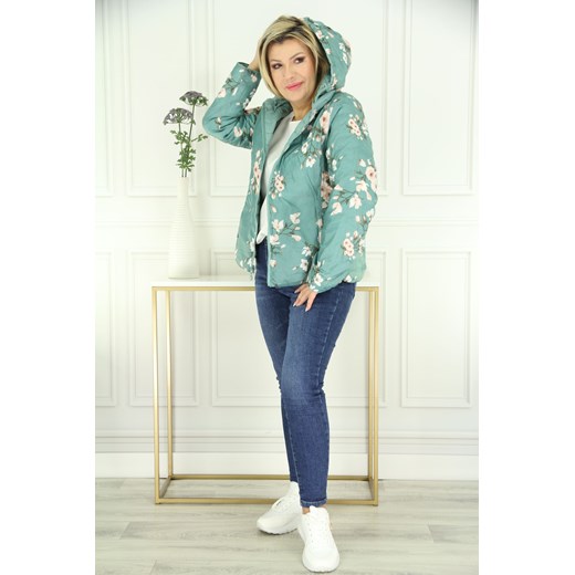 Dwustronna kurtka damska pikowana 46-56 - turkus - 48 Femimoda 52 femimoda.p;