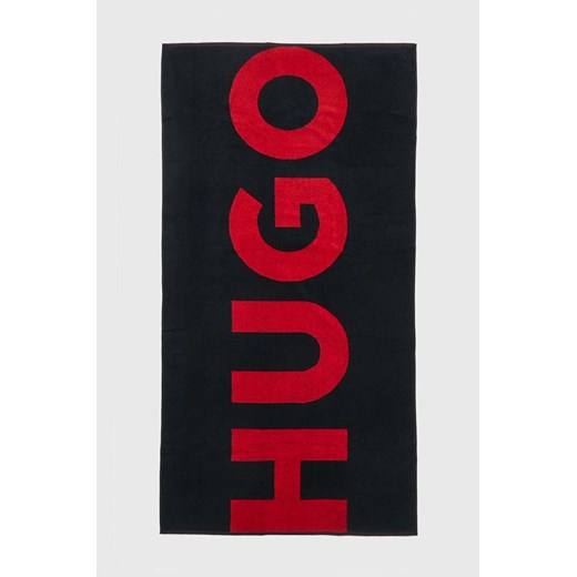 HUGO ręcznik bawełniany kolor czarny 50491853 ze sklepu ANSWEAR.com w kategorii Ręczniki - zdjęcie 152324074