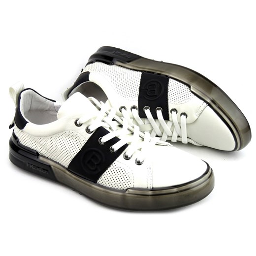 Miękkie, przewiewne buty sportowe męskie - JOHN DOUBARE QA209-8L-A20, białe ze sklepu ulubioneobuwie w kategorii Trampki męskie - zdjęcie 152331353