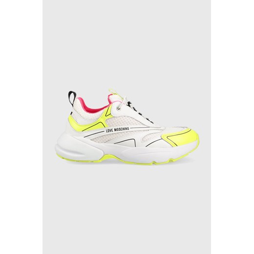 Love Moschino sneakersy Sporty 50 kolor biały JA15025G1GIQ510A ze sklepu ANSWEAR.com w kategorii Buty sportowe damskie - zdjęcie 152332632