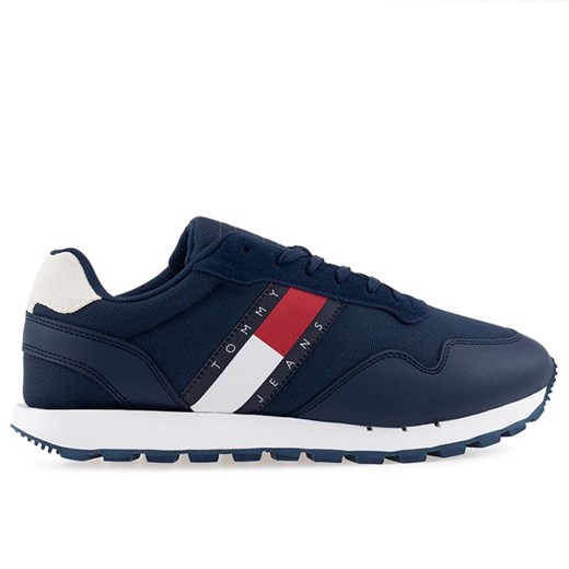 Buty Tommy Jeans Retro Runner EM0EM01081-C87 - granatowe ze sklepu streetstyle24.pl w kategorii Buty sportowe męskie - zdjęcie 152375763