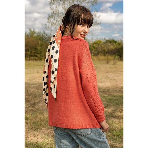 Sweter w kolorze pomarańczowym Milan Kiss M Limango Polska promocja