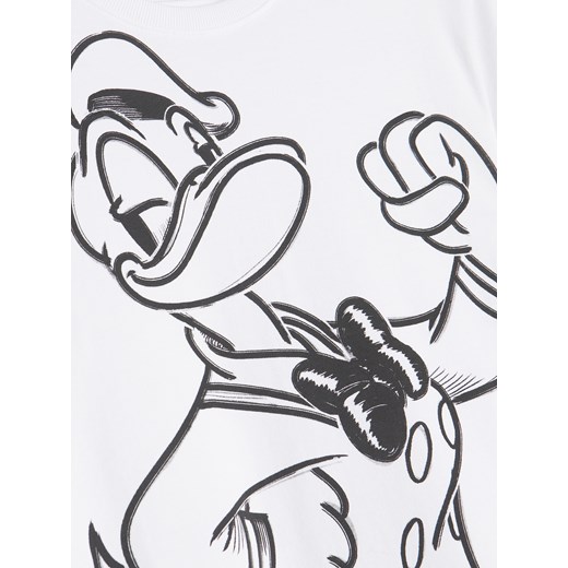Reserved - T-shirt regular Kaczor Donald - Biały Reserved XL Reserved