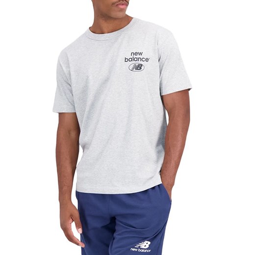 Koszulka New Balance MT31518AG - szara ze sklepu streetstyle24.pl w kategorii T-shirty męskie - zdjęcie 152394282