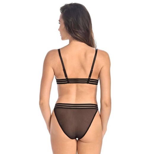 Braletka damska siateczkowa z ozdobnymi paskami Olivia czarna 2141, Kolor czarny, Rozmiar 65B, Teyli ze sklepu Intymna w kategorii Biustonosze - zdjęcie 152423371