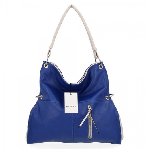 Duża Torebka Damska Shopper Bag firmy Hernan Kobaltowa (kolory) Hernan PaniTorbalska