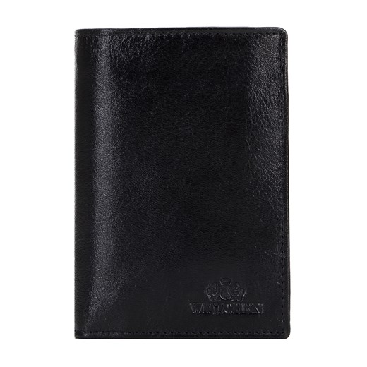 Męski portfel skórzany z wysuwanym panelem czarno-złoty ze sklepu WITTCHEN w kategorii Portfele męskie - zdjęcie 152427992