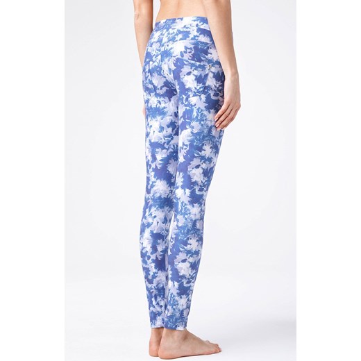 Damskie legginsy z akwarelowym nadrukiem ASTER, Kolor biało-niebieski, Rozmiar S, Conte ze sklepu Primodo w kategorii Spodnie damskie - zdjęcie 152463953