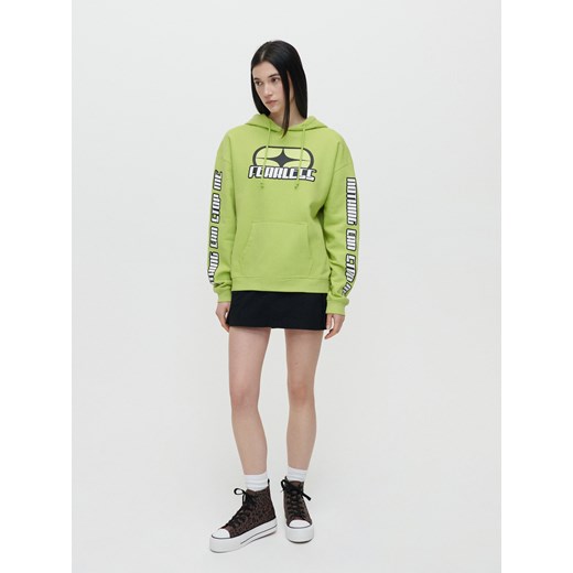Zielona bluza z kapturem i motywami racingowymi - Zielony House S House