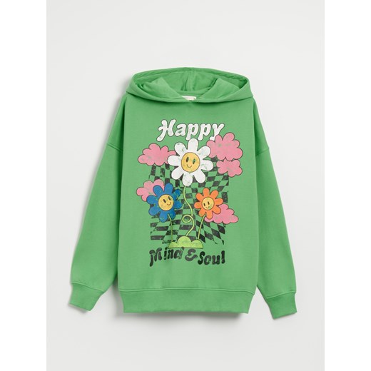 Zielona bluza z kapturem Happy Mind - Zielony House XS House