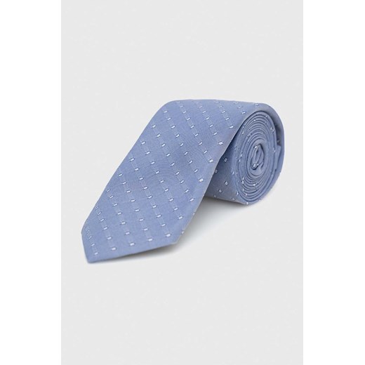 BOSS krawat kolor niebieski ze sklepu ANSWEAR.com w kategorii Krawaty - zdjęcie 152496082