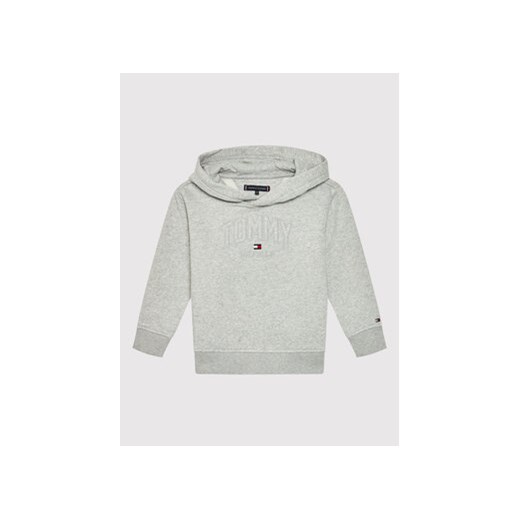 Tommy Hilfiger Bluza Applique Logo Hoodie KB0KB06904 M Szary Regular Fit Tommy Hilfiger 6Y wyprzedaż MODIVO