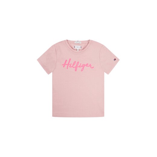 Tommy Hilfiger T-Shirt Tee KG0KG04865 Różowy Regular Fit Tommy Hilfiger 8 promocja MODIVO