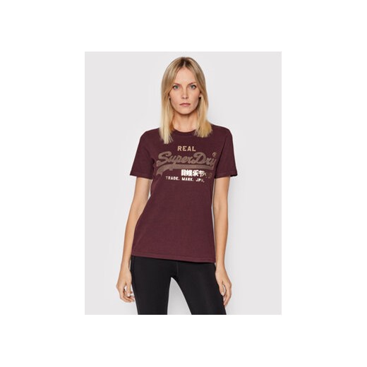 Superdry T-Shirt Boho Sparkle Tee W1010731A Bordowy Regular Fit Superdry 12 MODIVO okazja