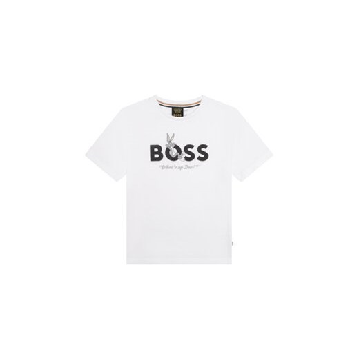 Boss T-Shirt J25O22 M Biały Regular Fit 5Y MODIVO