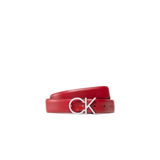 Calvin Klein Pasek Damski Re-Lock Ck Logo Belt 30Mm K60K610157 Czerwony Calvin Klein 85 promocyjna cena MODIVO