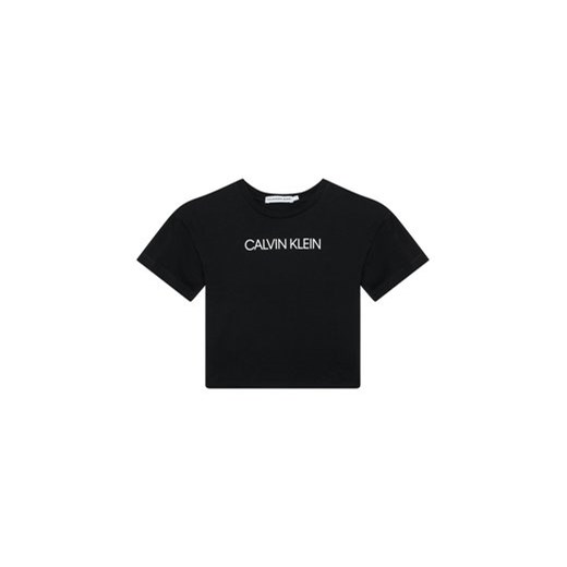 Calvin Klein Jeans T-Shirt Institutional Logo IG0IG01064 Czarny Boxy Fit 10Y wyprzedaż MODIVO
