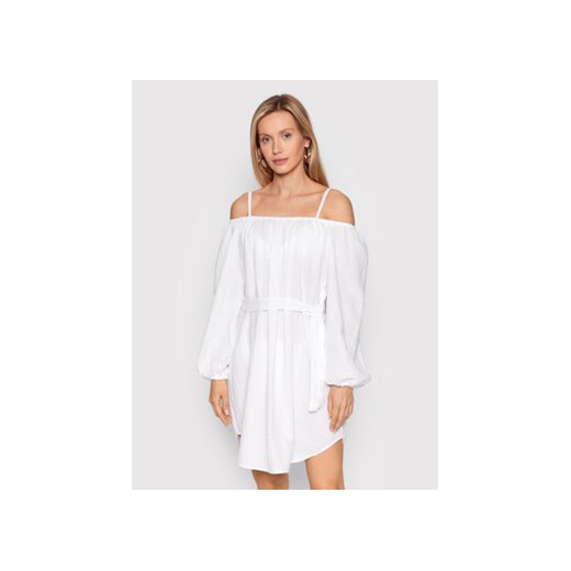 Seafolly Sukienka letnia Double Cloth 54607-CU Biały Relaxed Fit L MODIVO