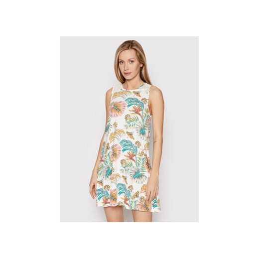 Roxy Sukienka letnia Paradise Isle ERJKD03387 Biały Regular Fit XS MODIVO