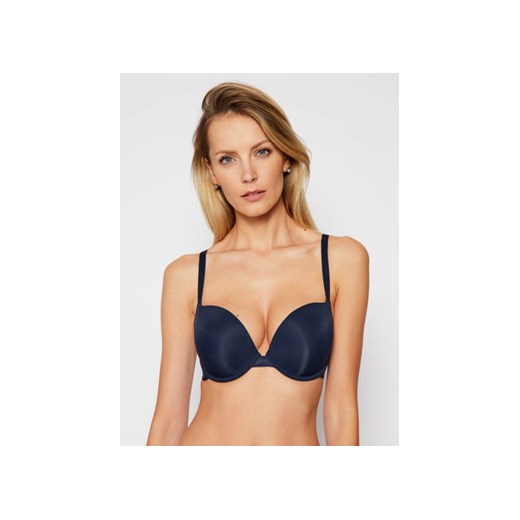 Tommy Hilfiger Biustonosz push-up UW0UW00045 Granatowy Tommy Hilfiger 70C promocja MODIVO