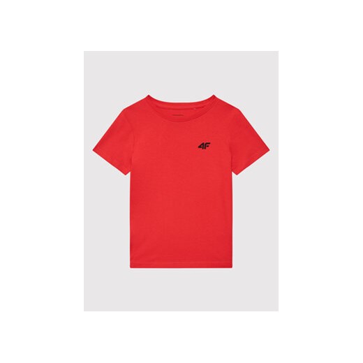 4F T-Shirt HJL22-JTSM001 Czerwony Regular Fit 122 MODIVO