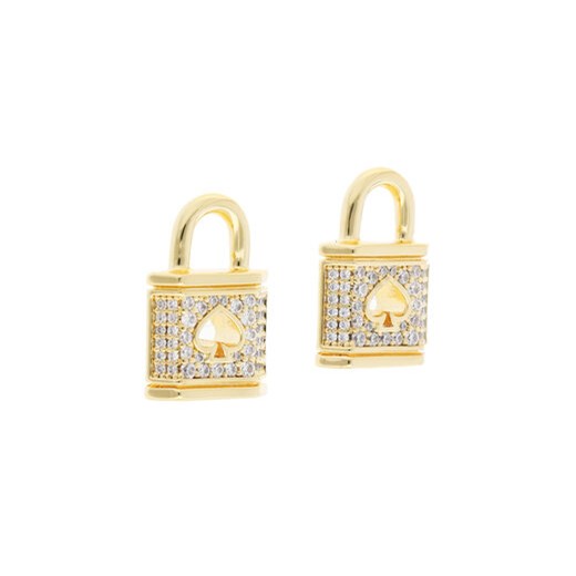 Kate Spade Kolczyki Lock And Spade K9466 Złoty uniwersalny MODIVO