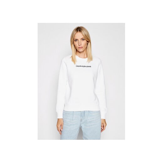 Calvin Klein Jeans Bluza J20J216537 Biały Regular Fit XL okazja MODIVO