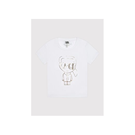 KARL LAGERFELD T-Shirt Z15330 S Biały Regular Fit Karl Lagerfeld 10Y wyprzedaż MODIVO