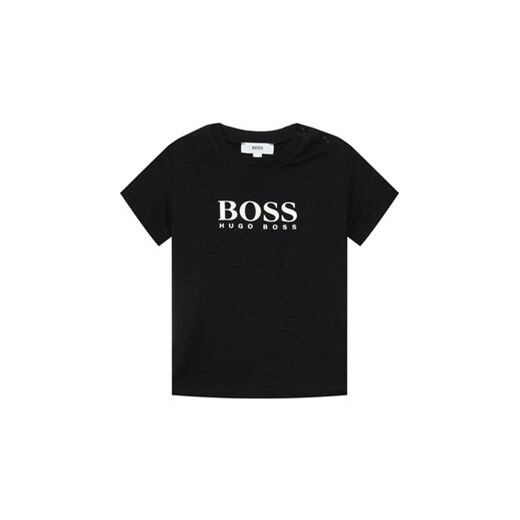 Boss T-Shirt J05P07 Czarny Regular Fit 12M MODIVO