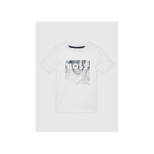 Boss T-Shirt J25N35 S Biały Regular Fit 6Y promocyjna cena MODIVO