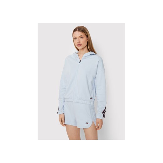 Tommy Hilfiger Bluza Tape Zip Through S10S101368 Niebieski Relaxed Fit Tommy Hilfiger S okazyjna cena MODIVO