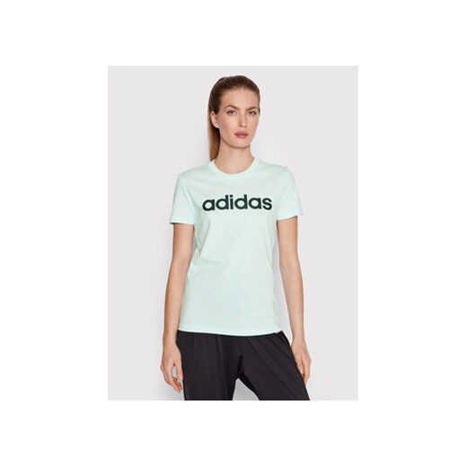 adidas T-Shirt Essentials HC9271 Zielony Slim Fit XS promocyjna cena MODIVO