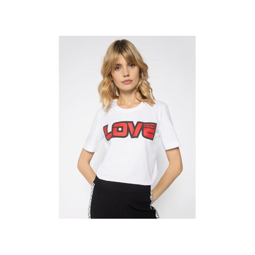 LOVE MOSCHINO T-Shirt W4F152AM 3876 Biały Regular Fit Love Moschino 42 MODIVO
