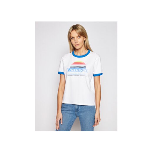 Wrangler T-Shirt Ringer W7S0DR989 Biały Relaxed Fit Wrangler XS MODIVO