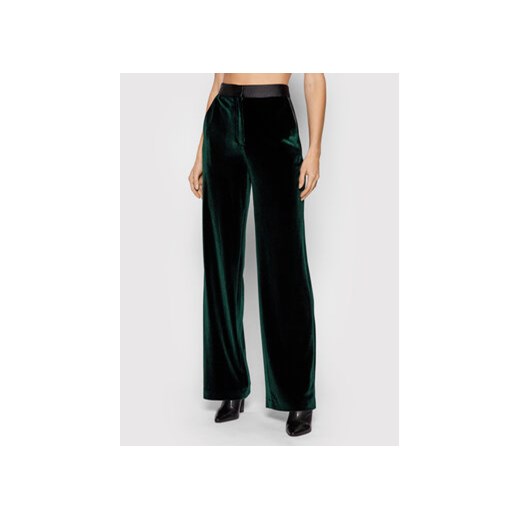 KARL LAGERFELD Spodnie materiałowe Velvet 216W1003 Zielony Regular Fit Karl Lagerfeld 44 wyprzedaż MODIVO