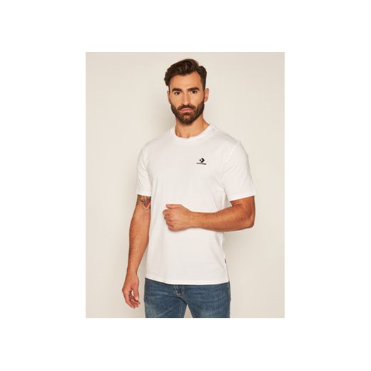 Converse T-Shirt Embroidered Star Chevron Tee 10020224-A01 Biały Regular Fit Converse L okazja MODIVO